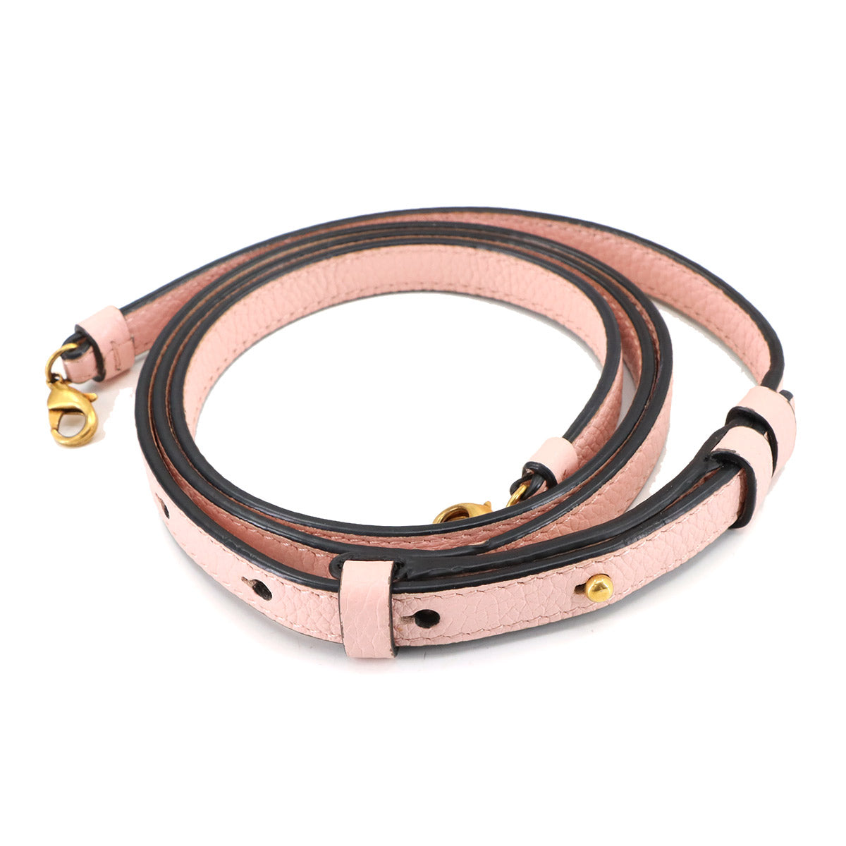 Gancini Hand Shoulder Bag Leather Pink Purse