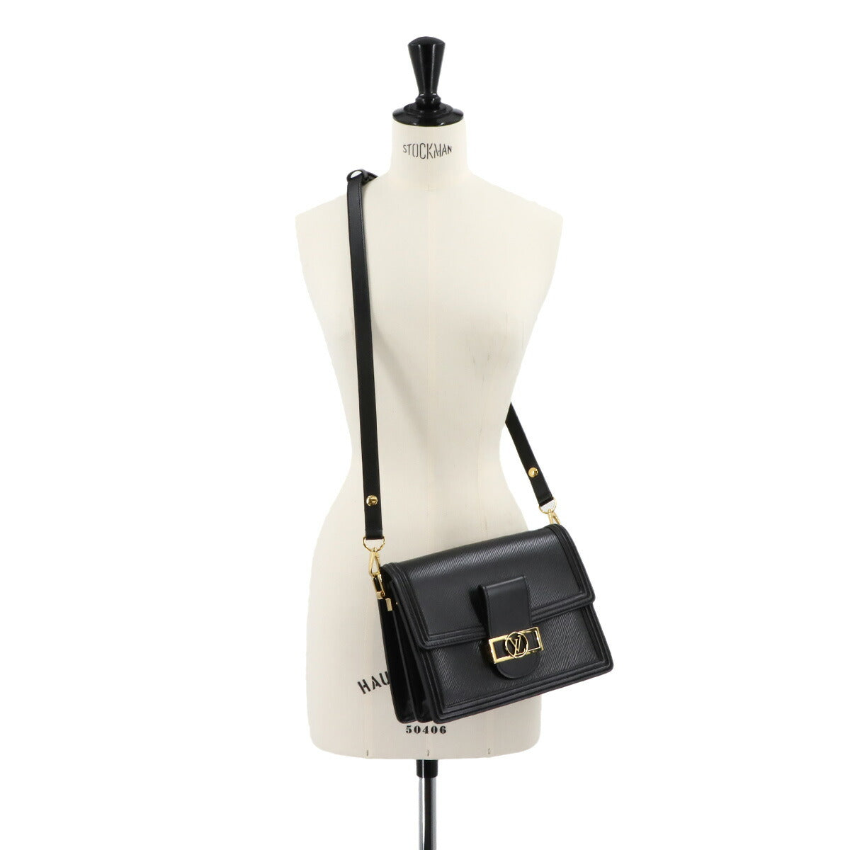 Epi Dauphine NV MM Shoulder Bag Leather Black M56141