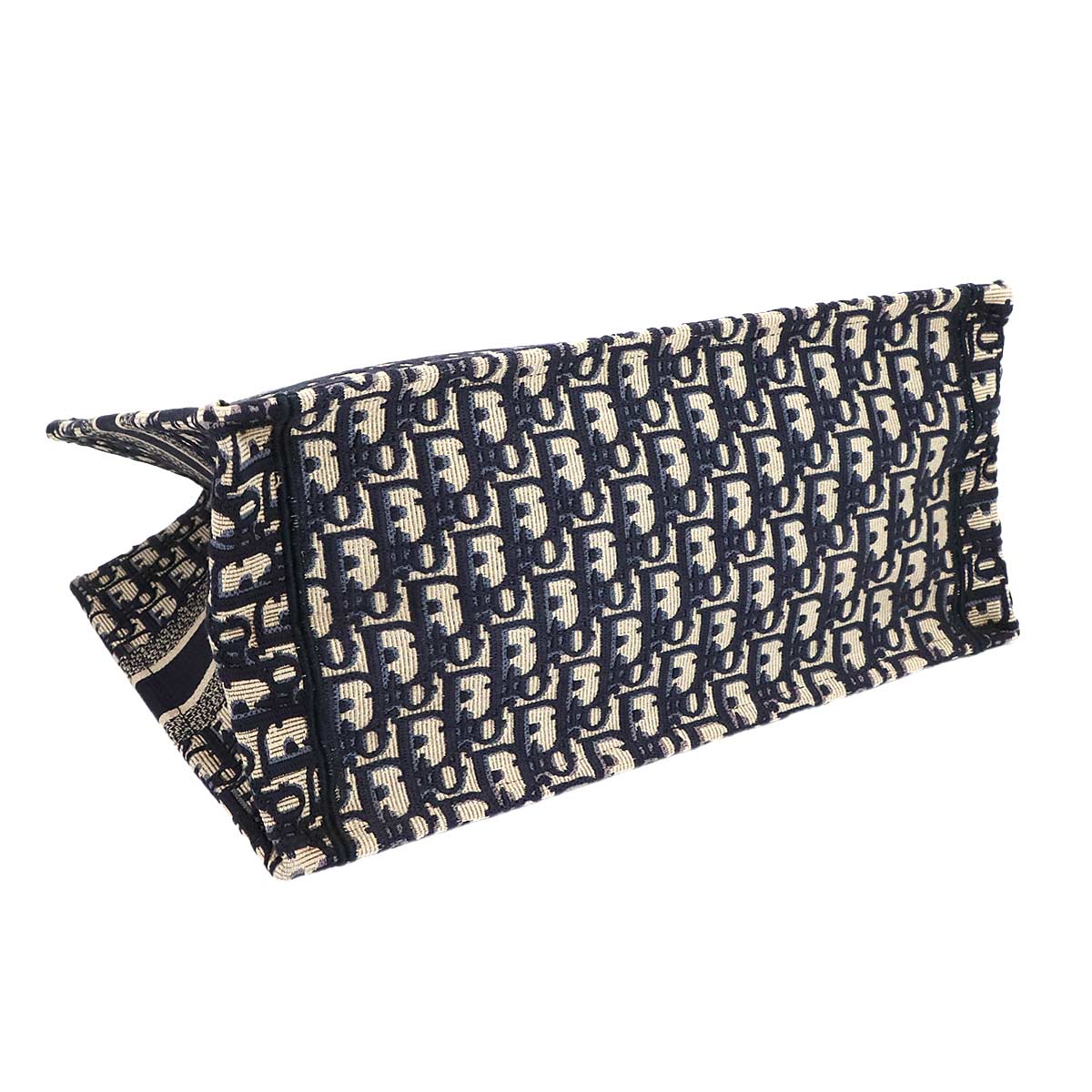 Oblique Book Tote Medium Bag Canvas Navy M1296ZRIW