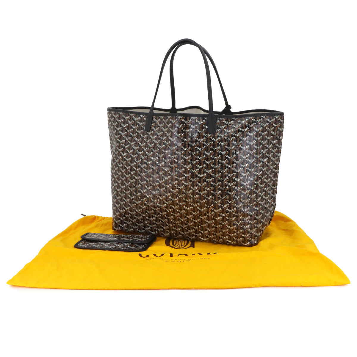 Saint Louis GM Tote Bag PVC Leather Black Unisex