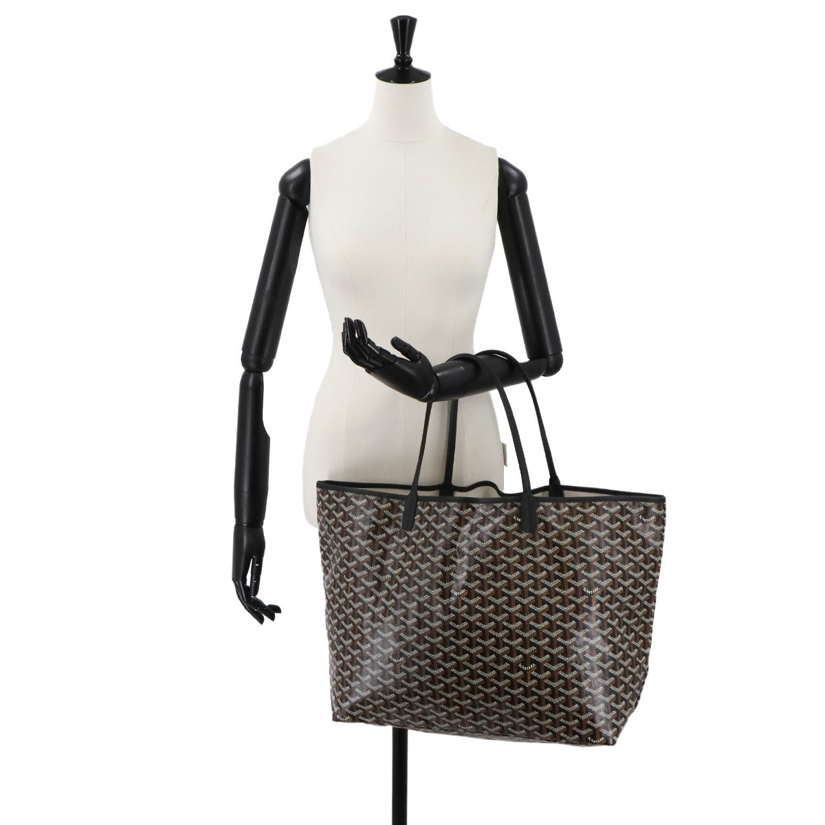 Saint Louis GM Tote Bag PVC Leather Black Unisex