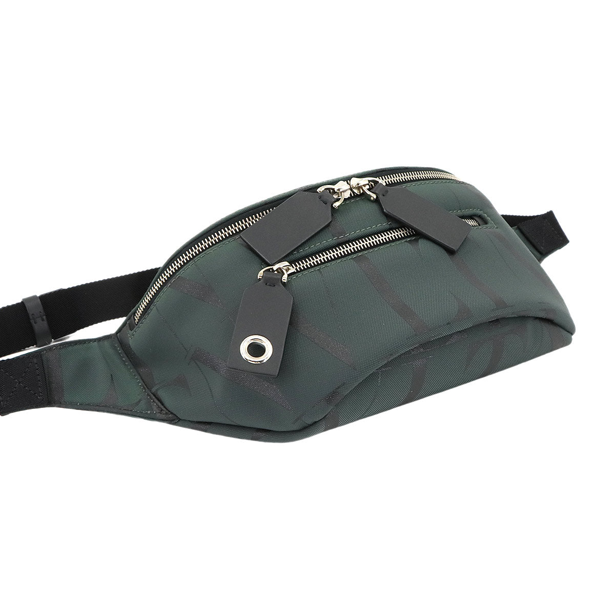VLTN Belt Bag CrossBody Waist Bag Canvas Green Black