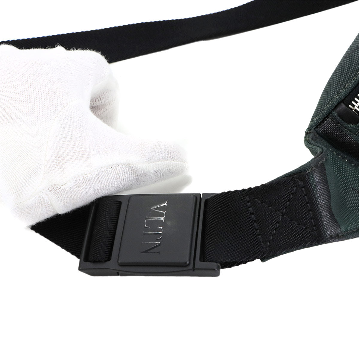 VLTN Belt Bag CrossBody Waist Bag Canvas Green Black