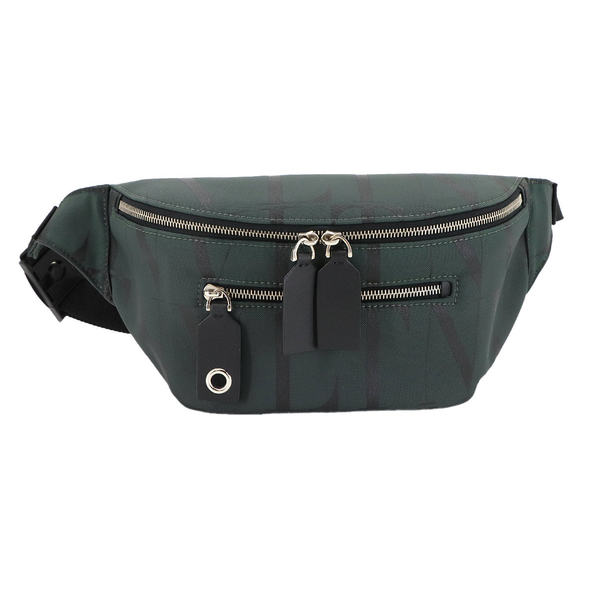 VLTN Belt Bag CrossBody Waist Bag Canvas Green Black