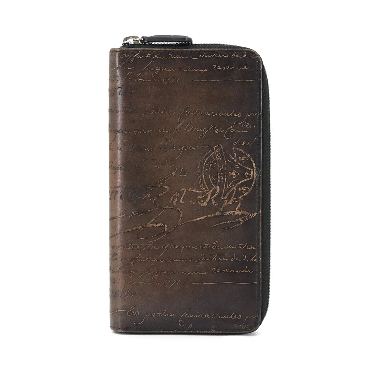 Calligraphy Itauba Long Wallet Venezia Leather Brown