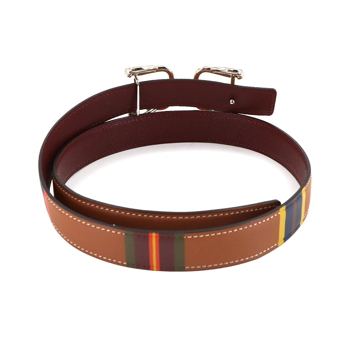 Reversible Belt Swift Epsom Multicolor Rouge H 70