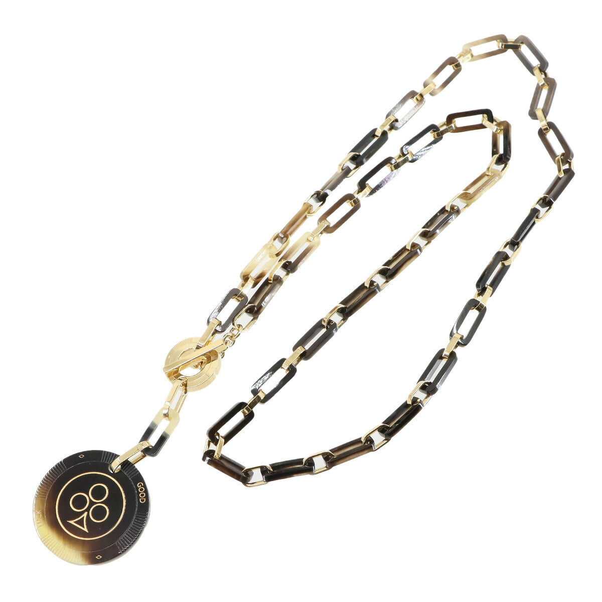 Faites Vos Jeux Necklace Buffalo Horn Brown Gold Accessory