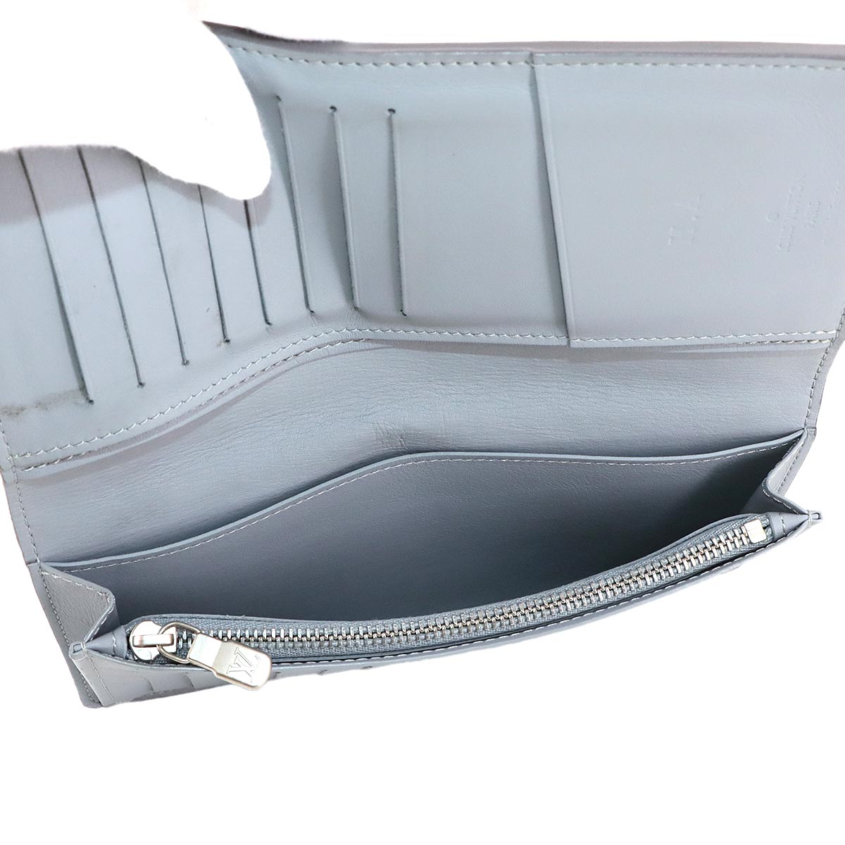 Damier Infini Brazza Long Wallet Gray N60335 Purse