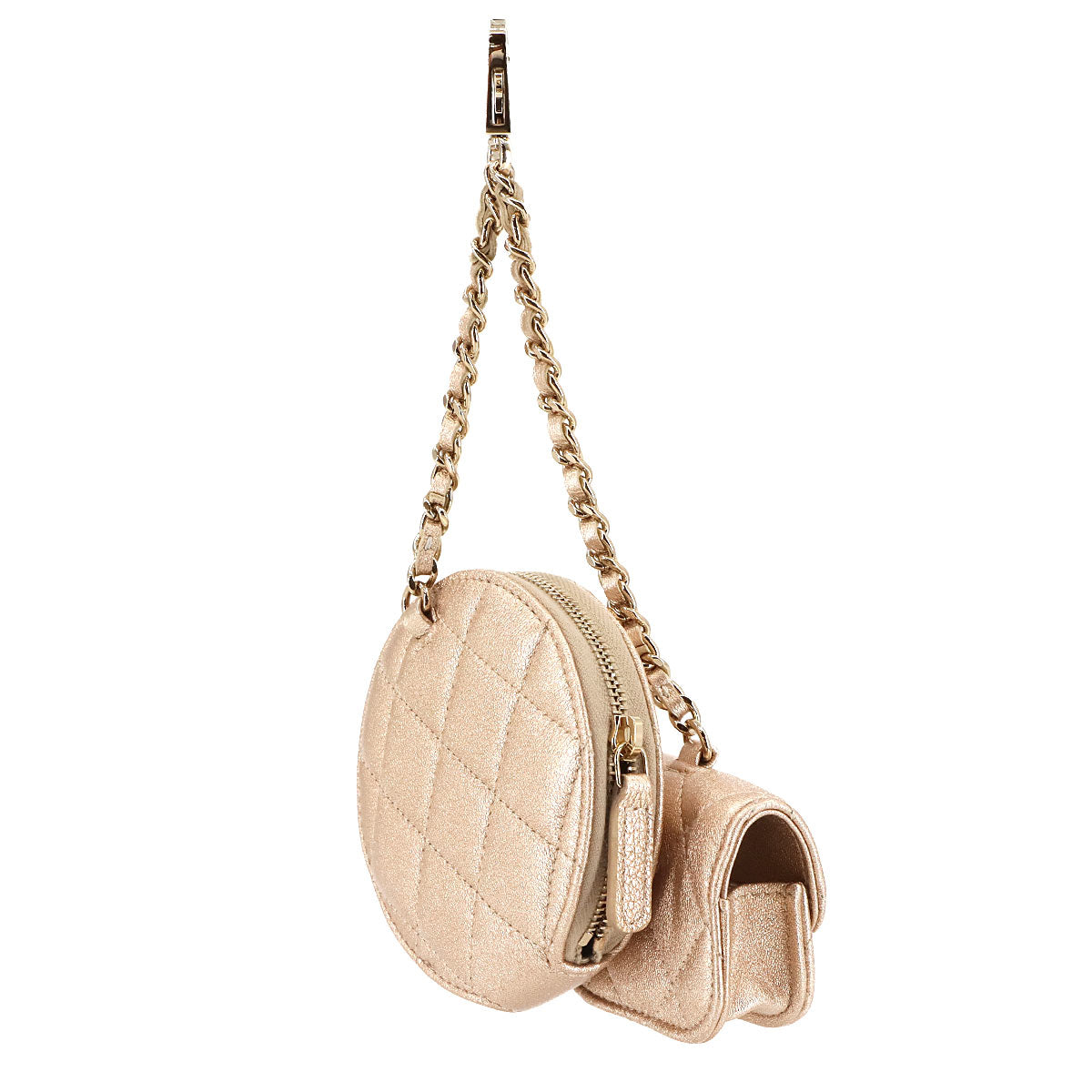 Matelasse Coin Purse AirPods Pro Case Leather Gold