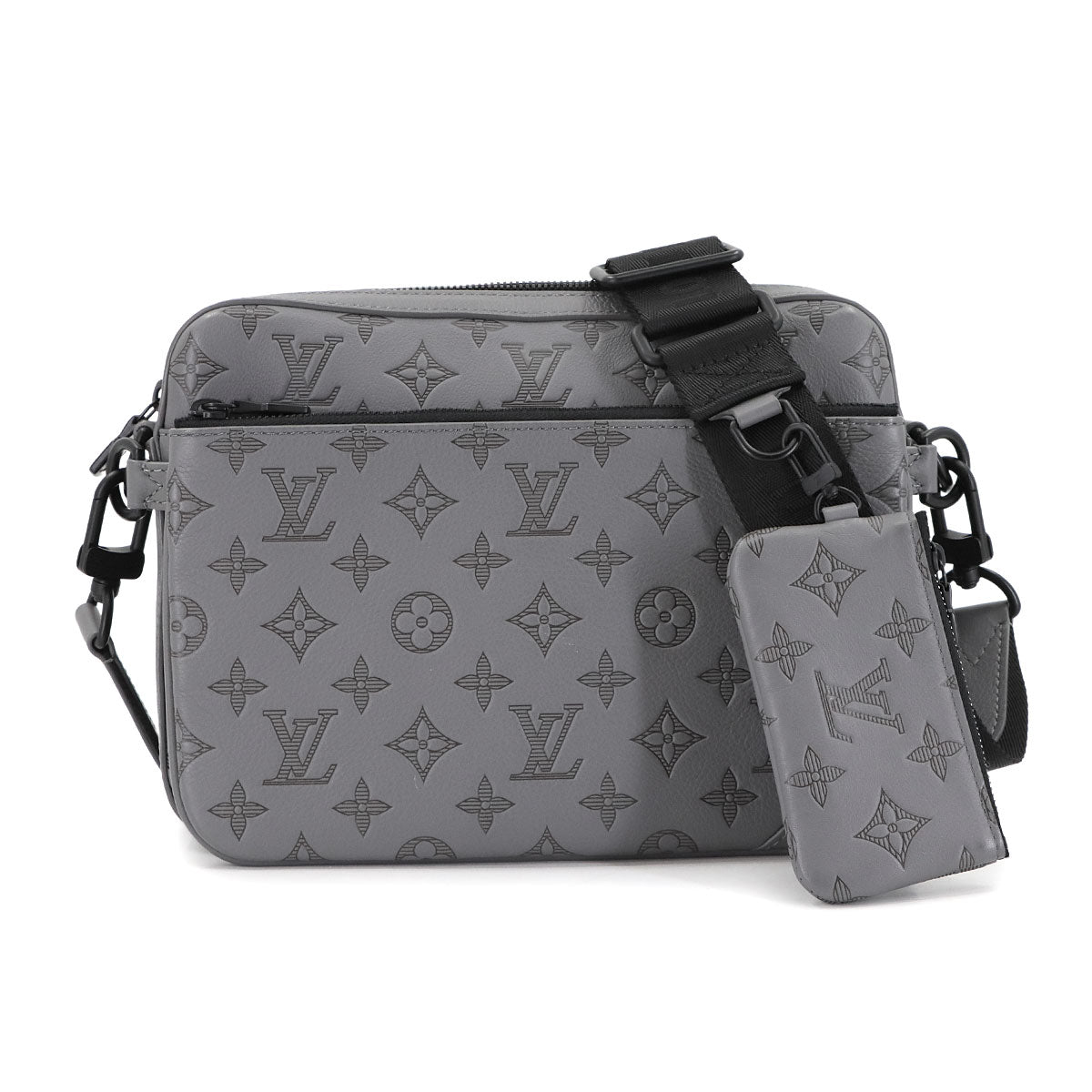 Monogram Shadow Trio Messenger Shoulder Bag Gray M46603