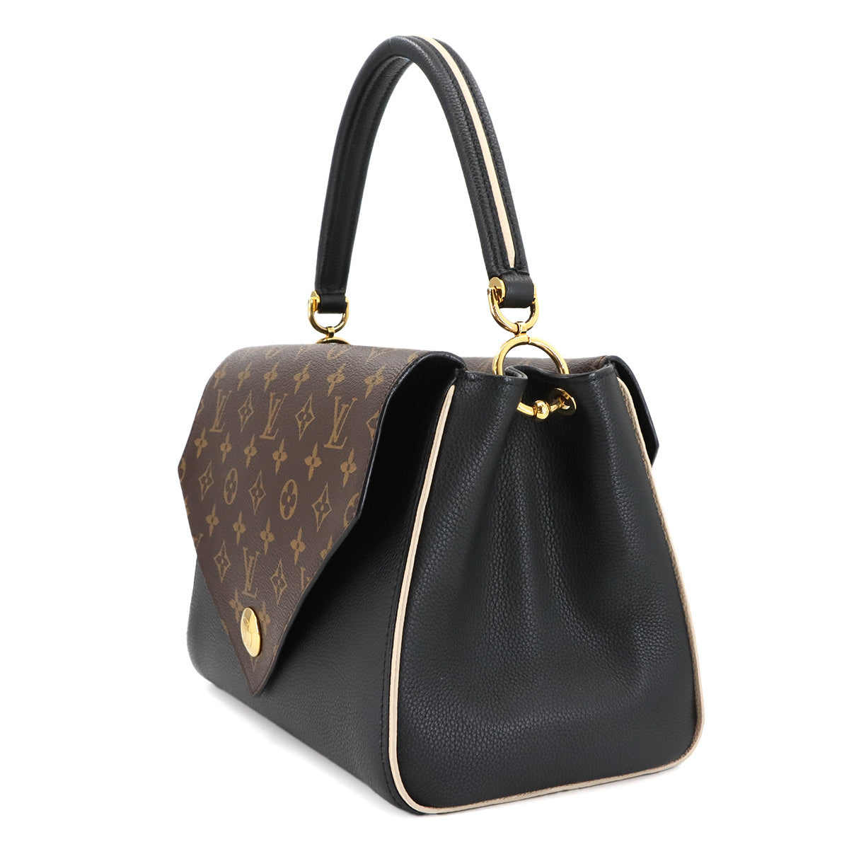 Monogram Double V Hand Shoulder Bag Leather Noir M54439