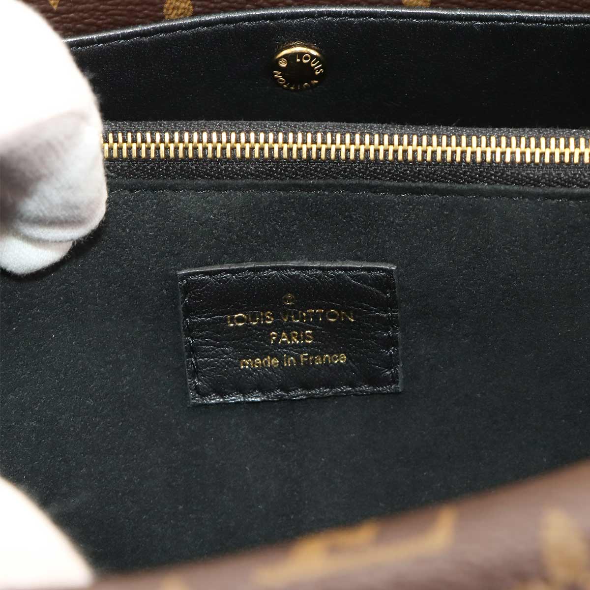 Monogram Double V Hand Shoulder Bag Leather Noir M54439