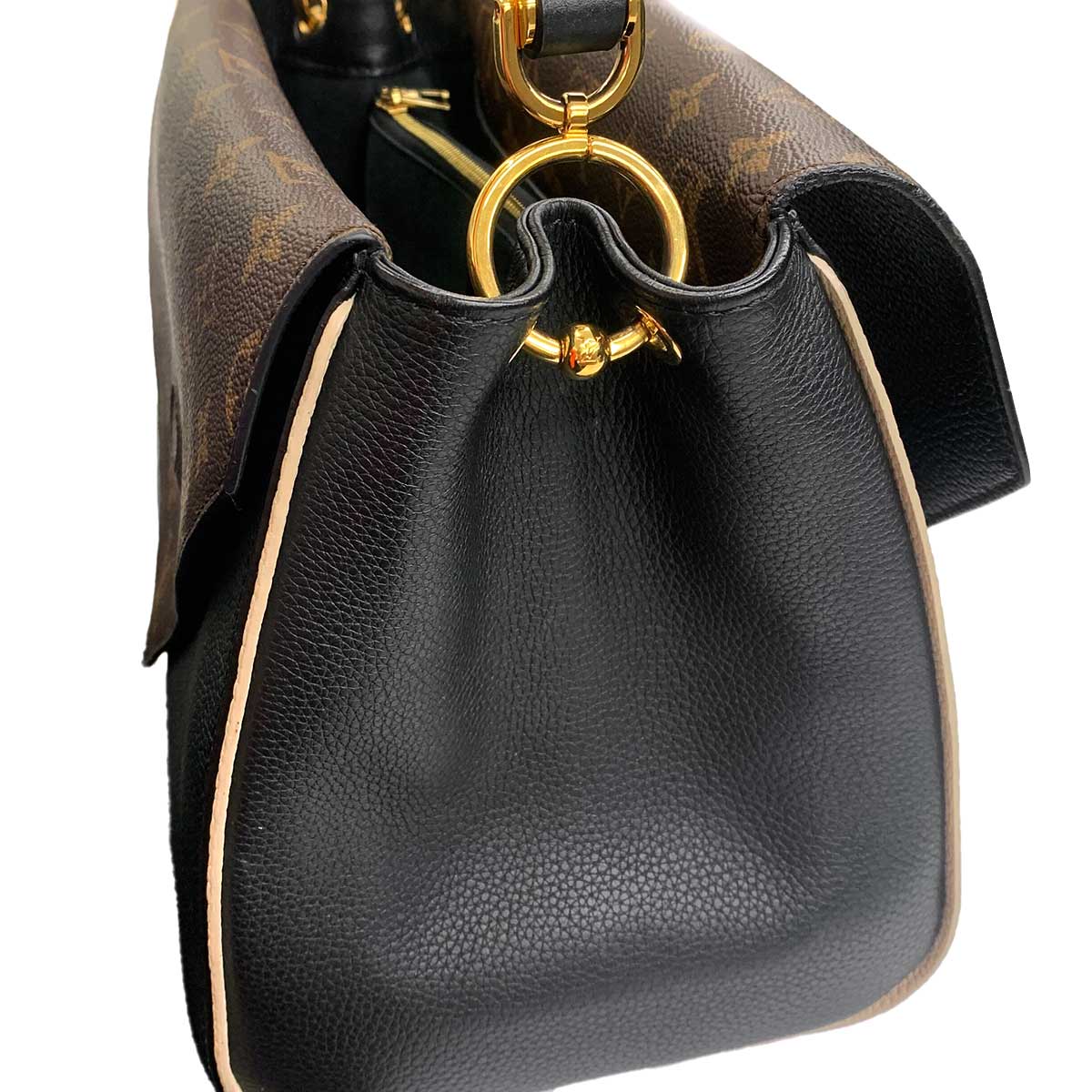 Monogram Double V Hand Shoulder Bag Leather Noir M54439