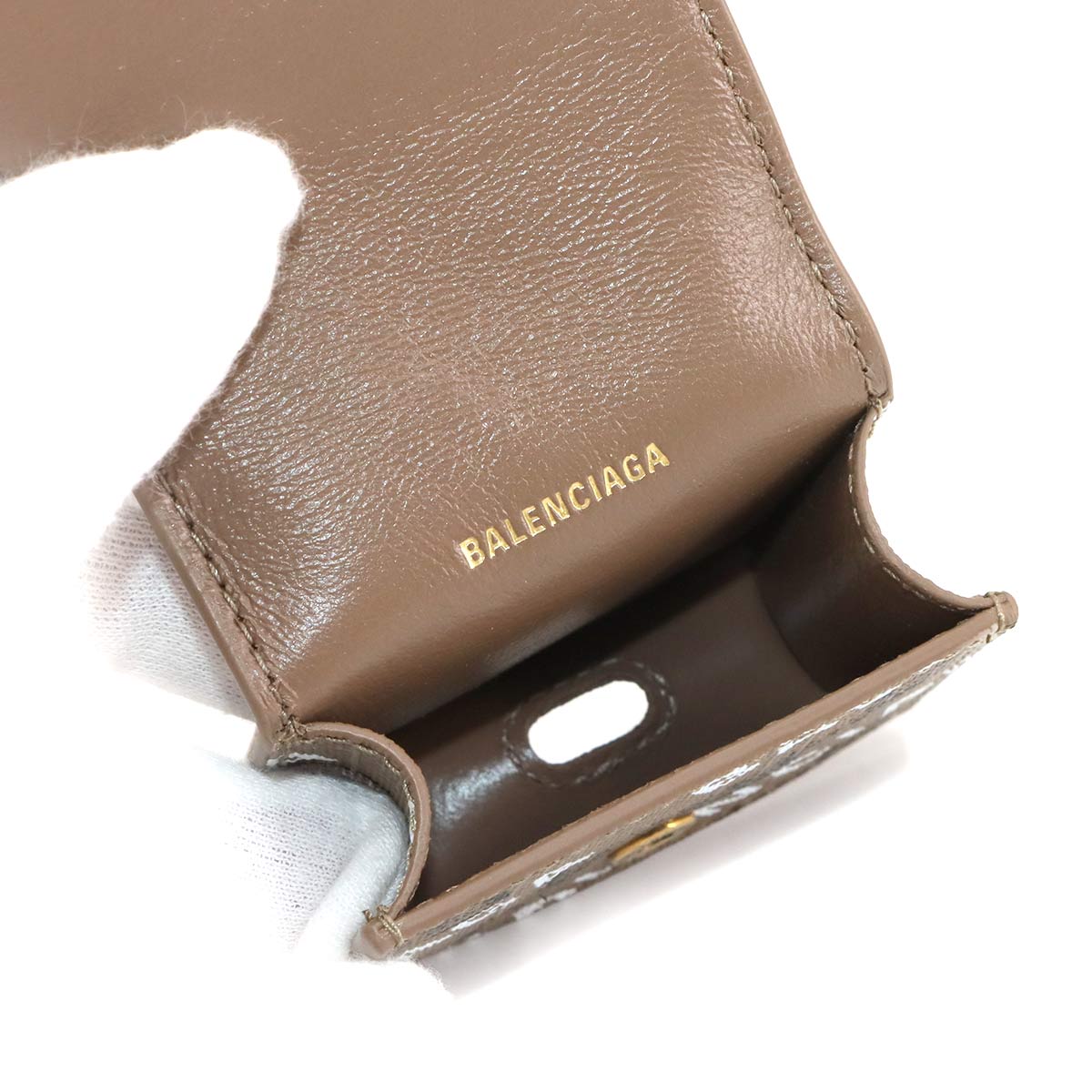 BB Monogram AirPods Case PVC Brown 702589