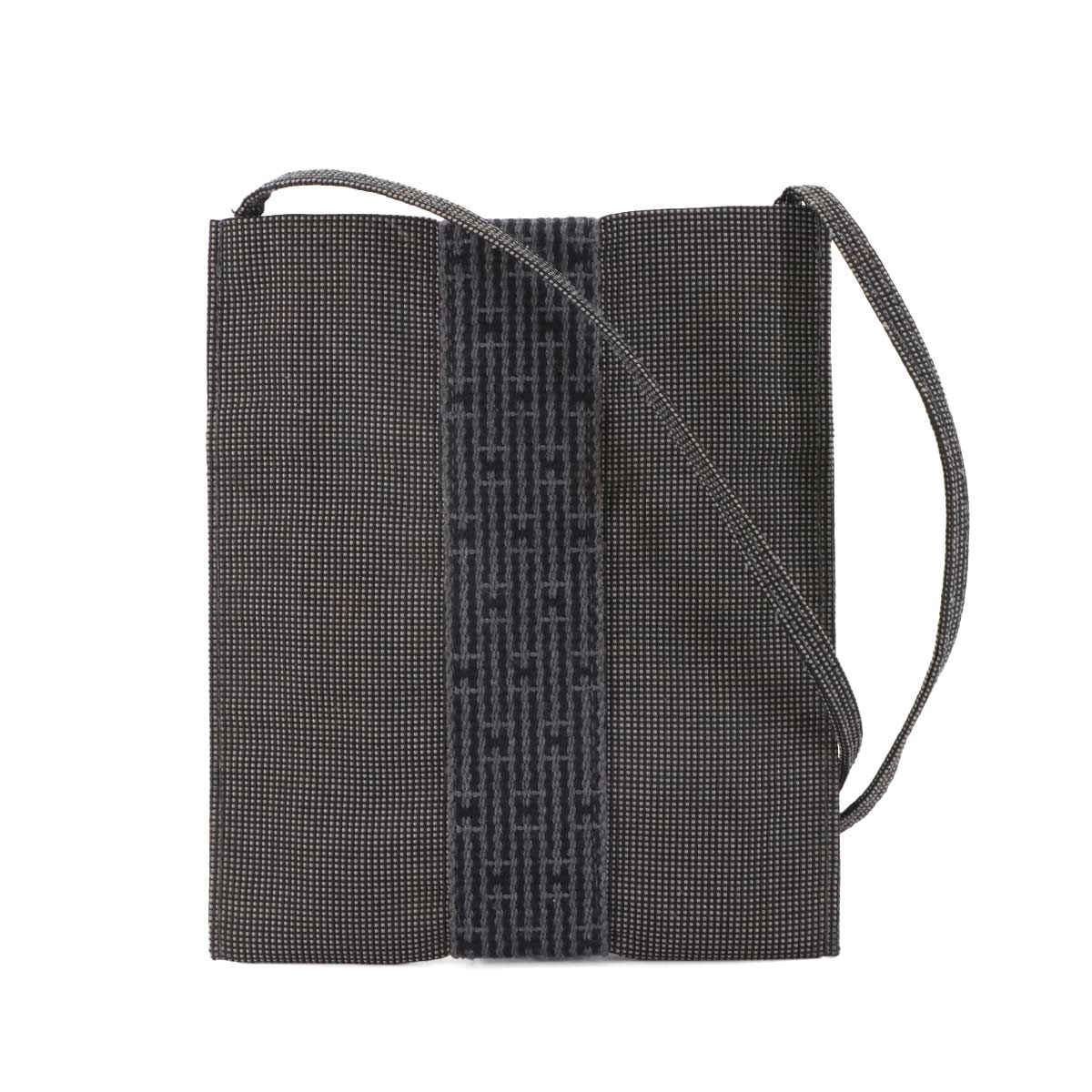 Herline Pochette Shoulder Bag Canvas Gray Purse