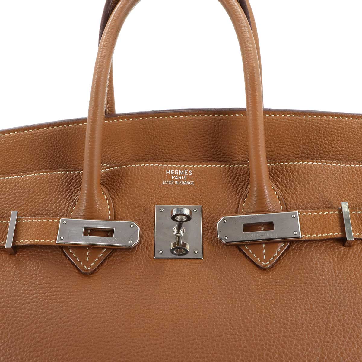 Birkin 35 Hand Bag Togo Gold Purse Brown Leather