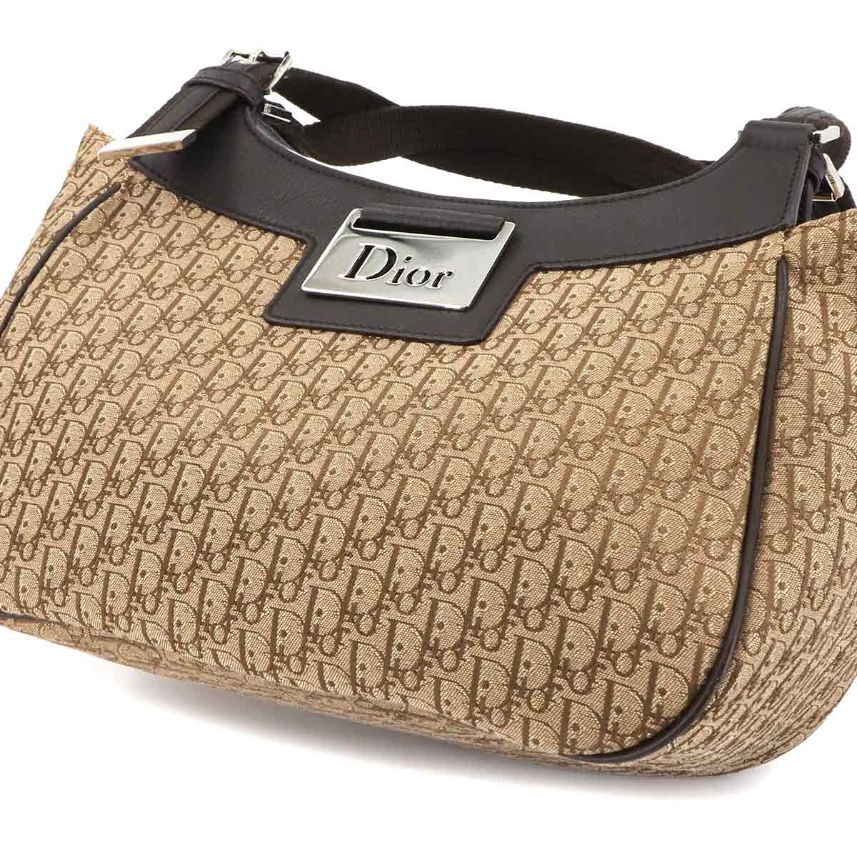 Trotter Street Chic Diorissimo Hand Bag Canvas Brown