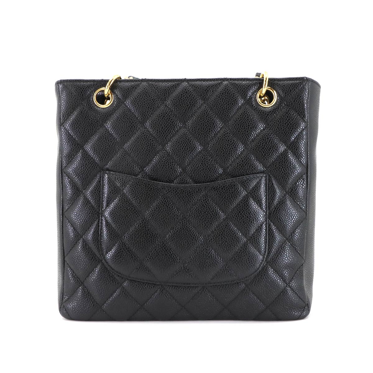 Matelasse PST Chain Tote Bag Leather Black A20994