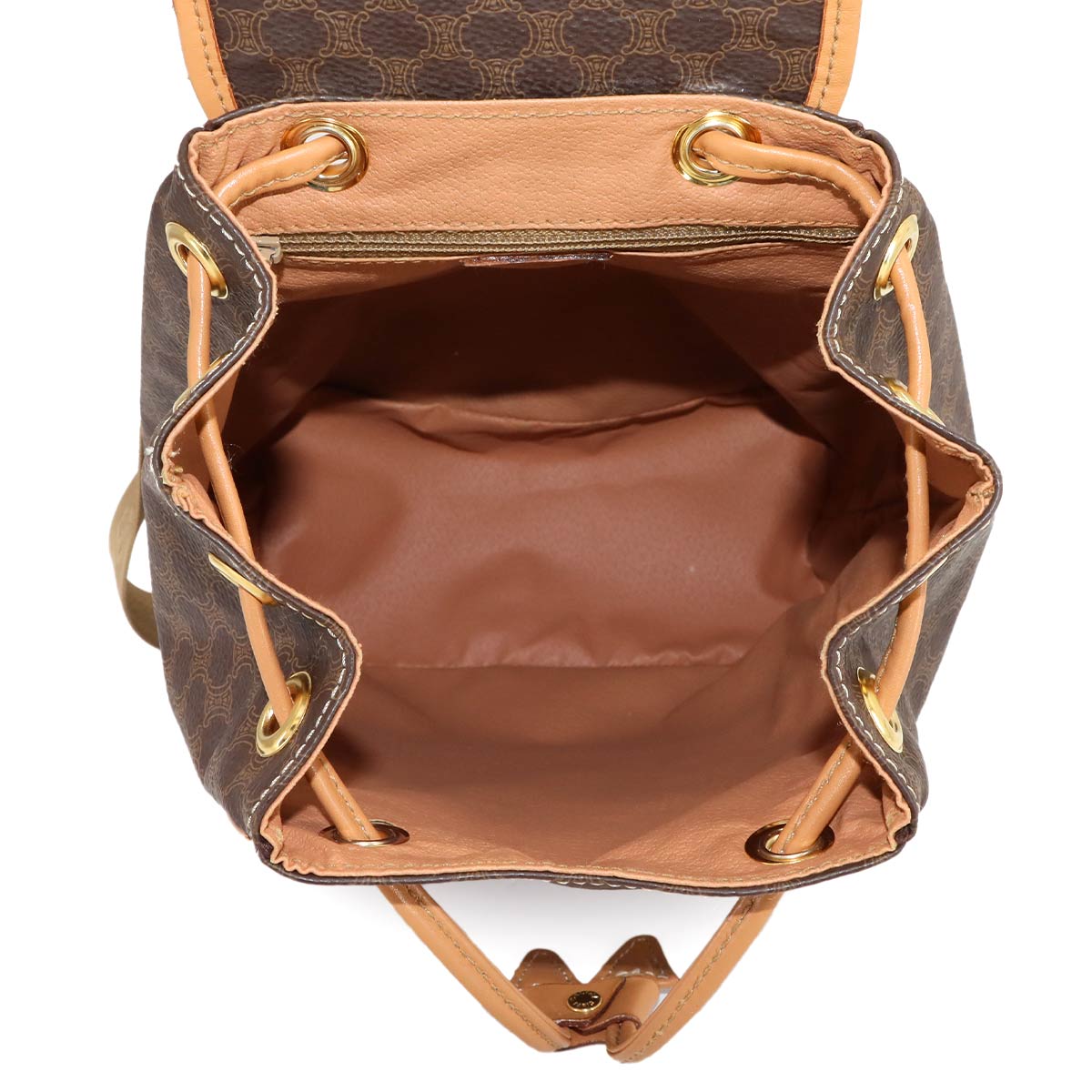 Macadam Backpack PVC Leather Brown Vintage Purse