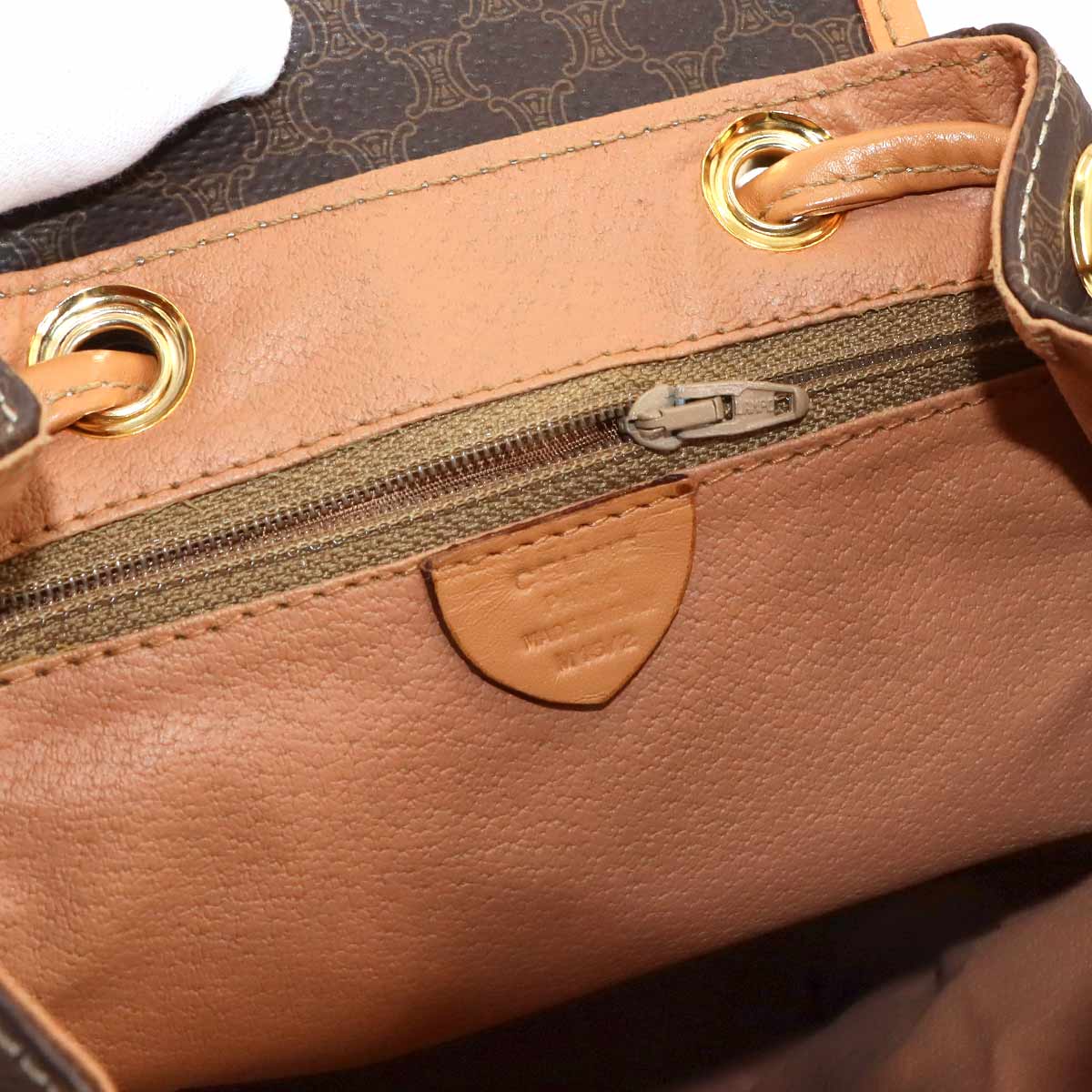 Macadam Backpack PVC Leather Brown Vintage Purse