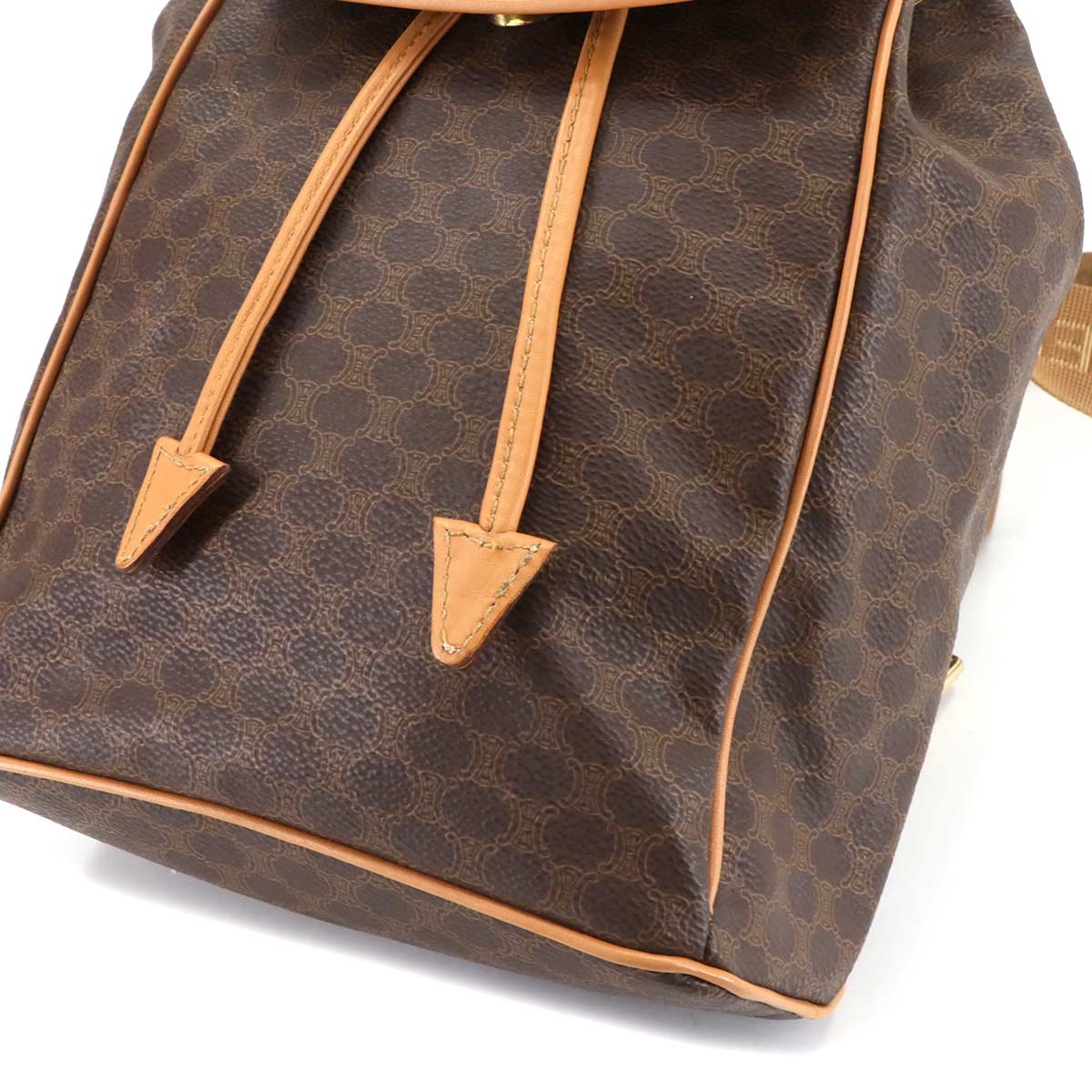 Macadam Backpack PVC Leather Brown Vintage Purse