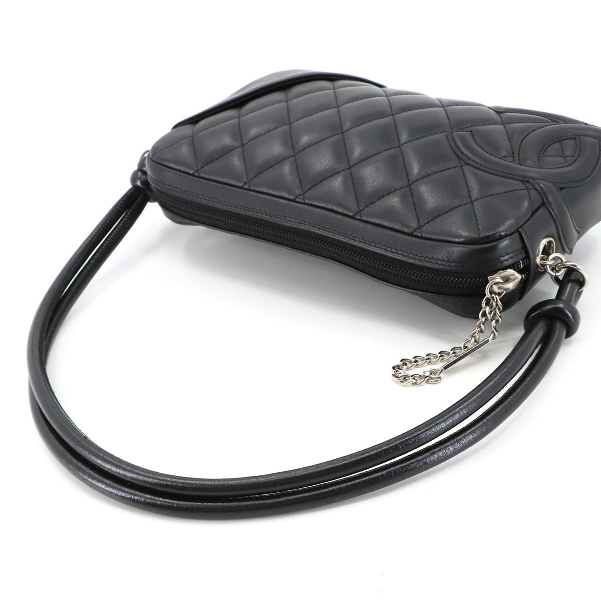 Cambon Line Shoulder Bag Leather Black A25175 Coco Logos