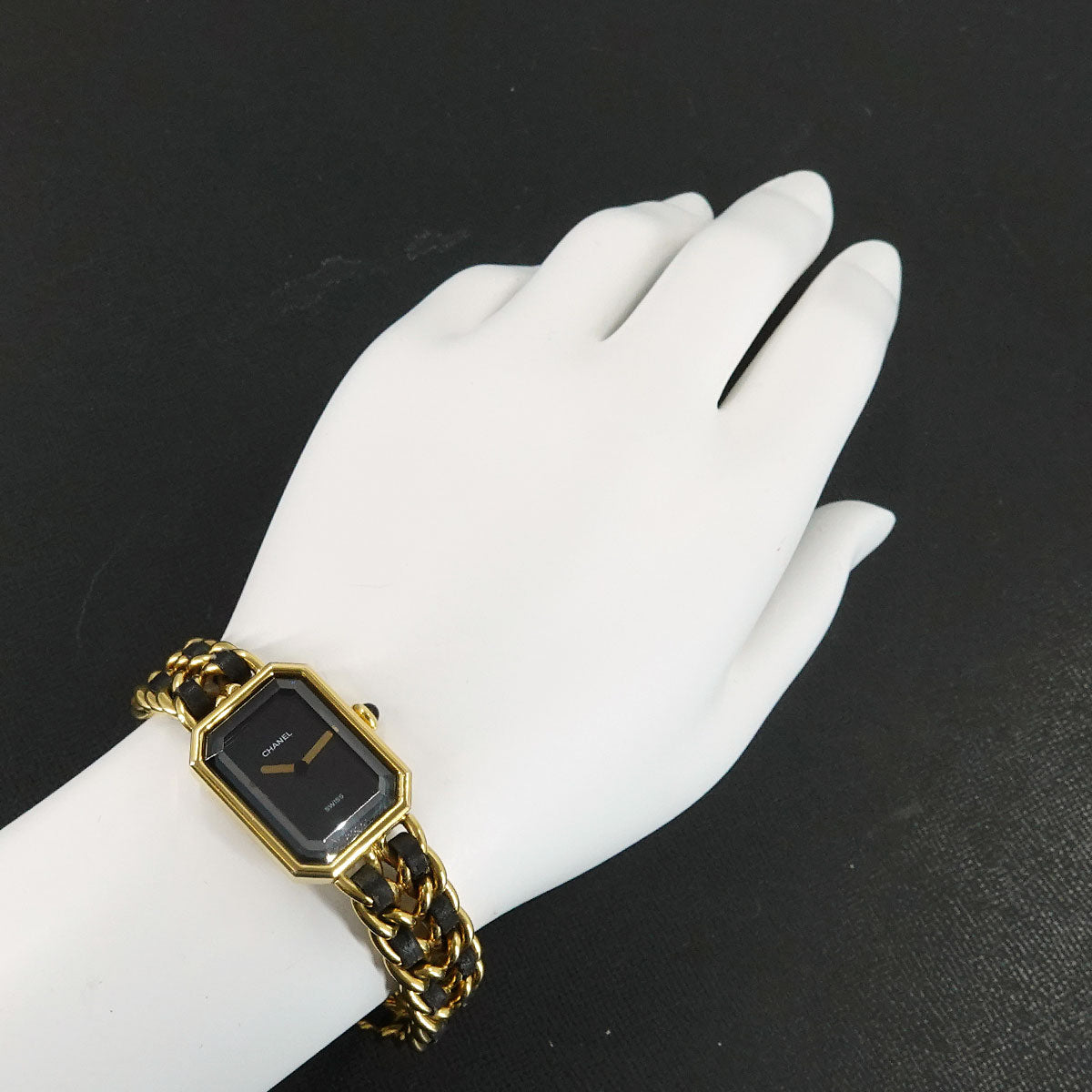 Premiere Size XL H0001 Vintage Quartz Black Dial Ladies Watch