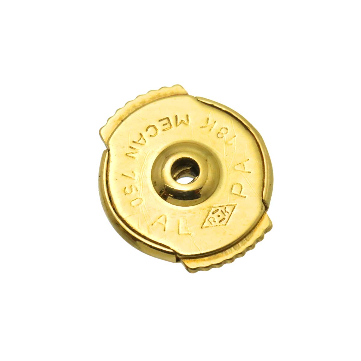 Sweet Alhambra Onyx Earrings Pierced 18K YG 750