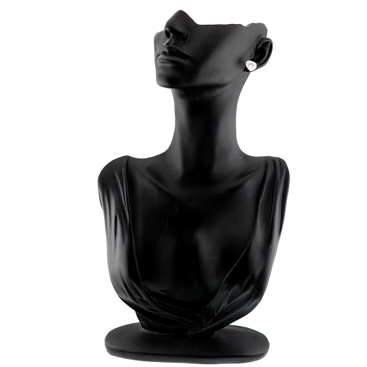 Happy Diamond Heart Earrings Pierced 18K WG 750