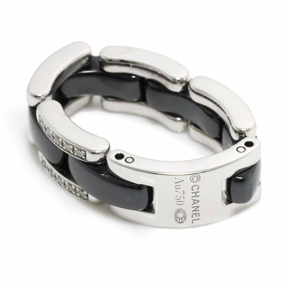 ULTRA MM Diamond Ring Ceramic 18K WG 750 Size50 5-5.25(US)