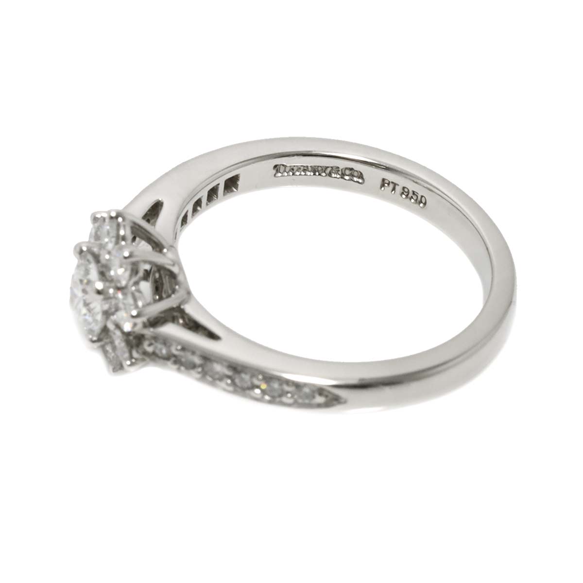 Flora Diamond Ring Pt Platinum Size4.5(US)