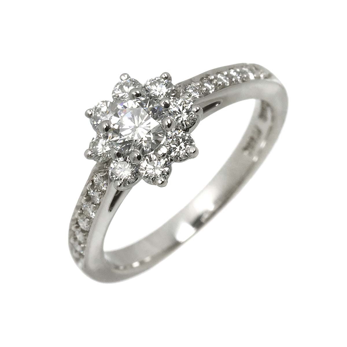Flora Diamond Ring Pt Platinum Size4.5(US)