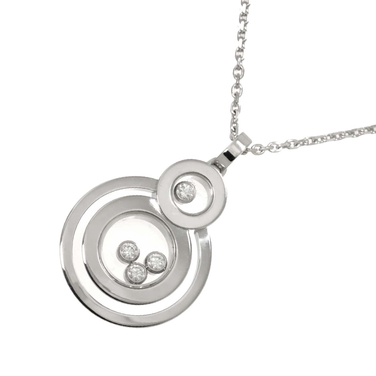 Happy Diamond Bubble Necklace 18K WG 750
