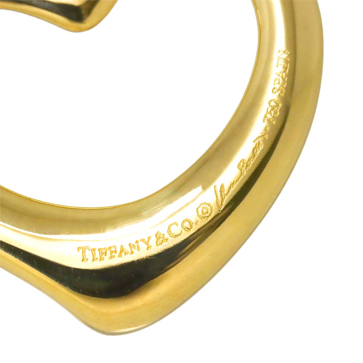 Open Heart Diamond Necklace 18K Yellow Gold 750