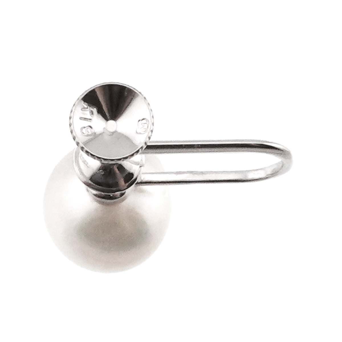 Akoya Pearl 7.8mm Earrings 18K WG 750