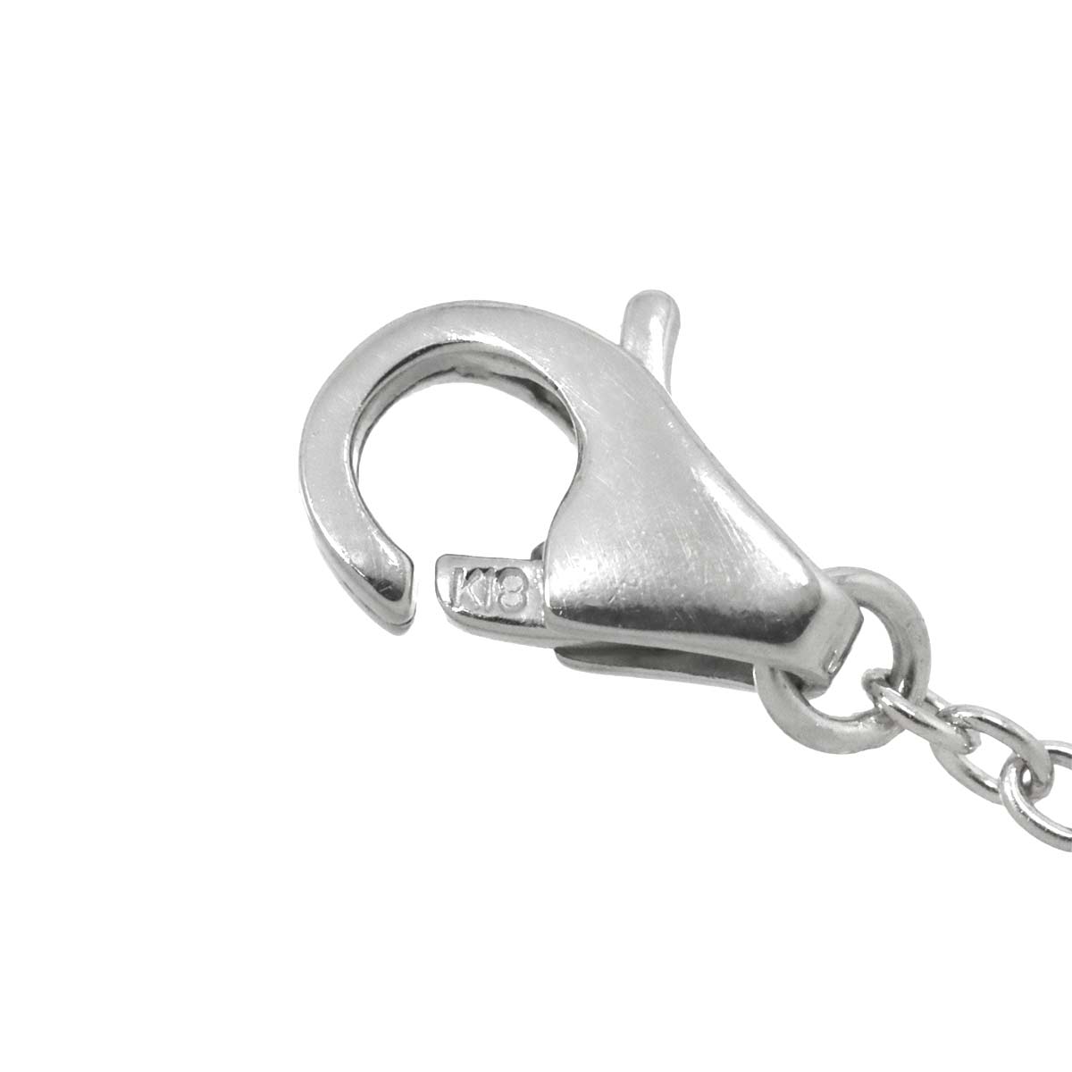 Heart Motif Diamond 0.72ct Necklace 18K White Gold 750