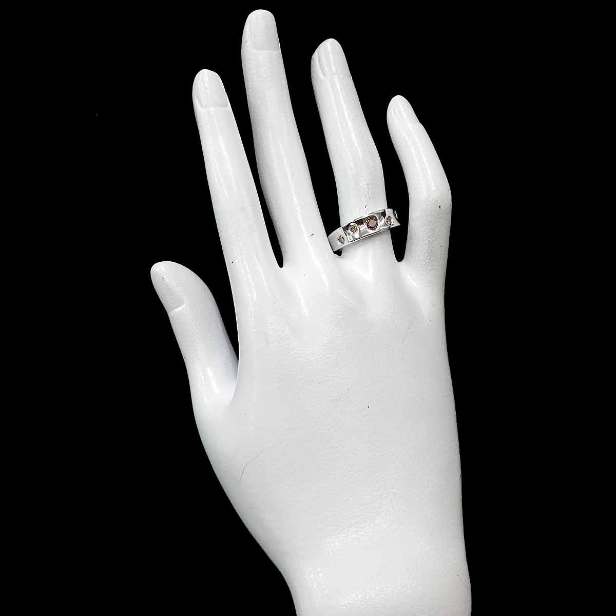 Diamond 0.22ct Ring 18K WG 750 size 7.25(US)