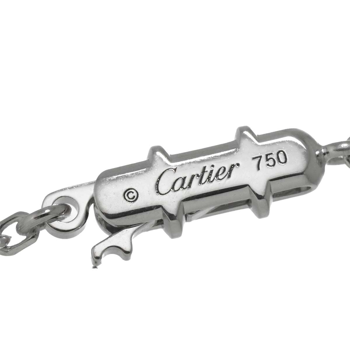 Diamond Necklace 18K White Gold 750