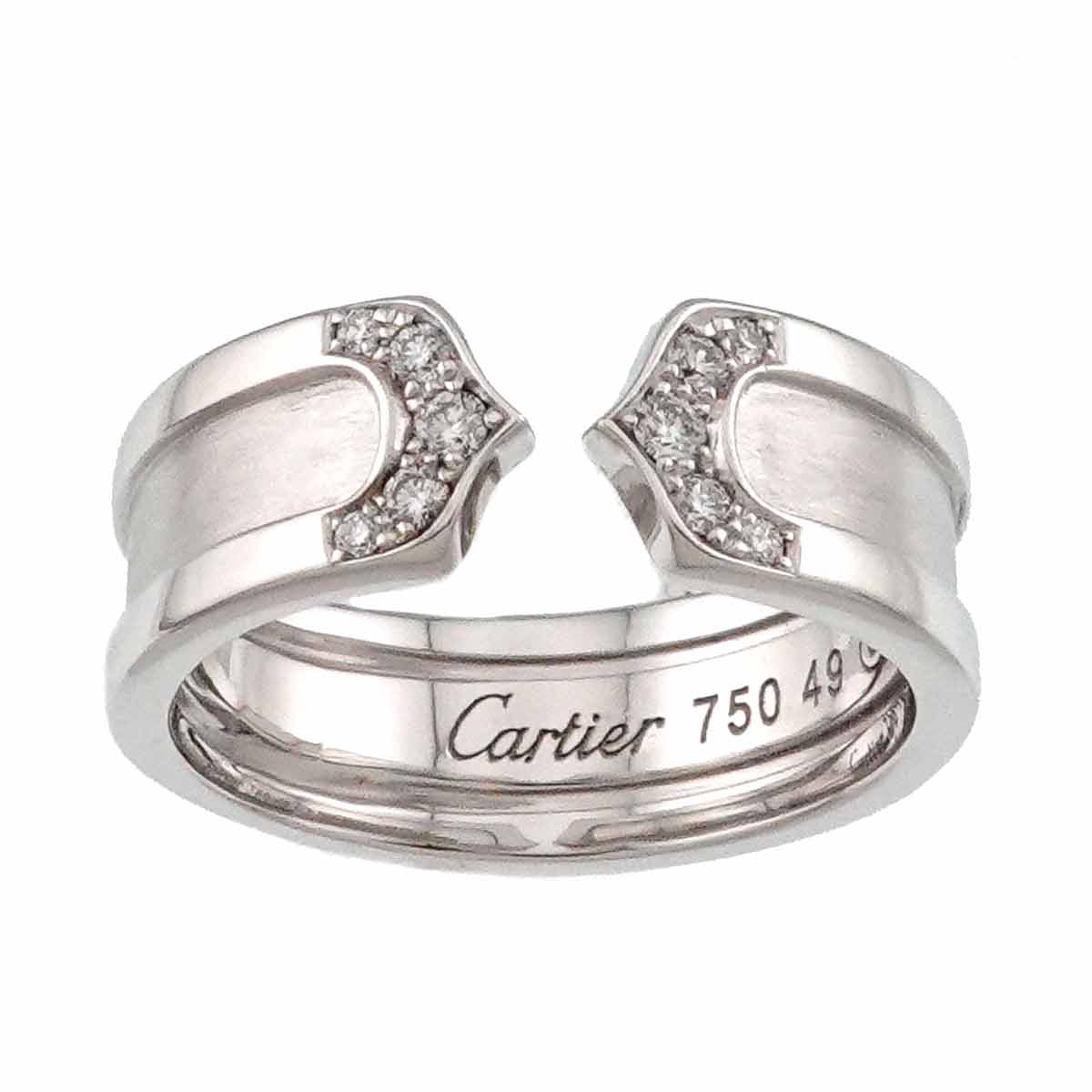 C2 Diamond SM Ring 18K WG 750 Size49 4.75-5(US)