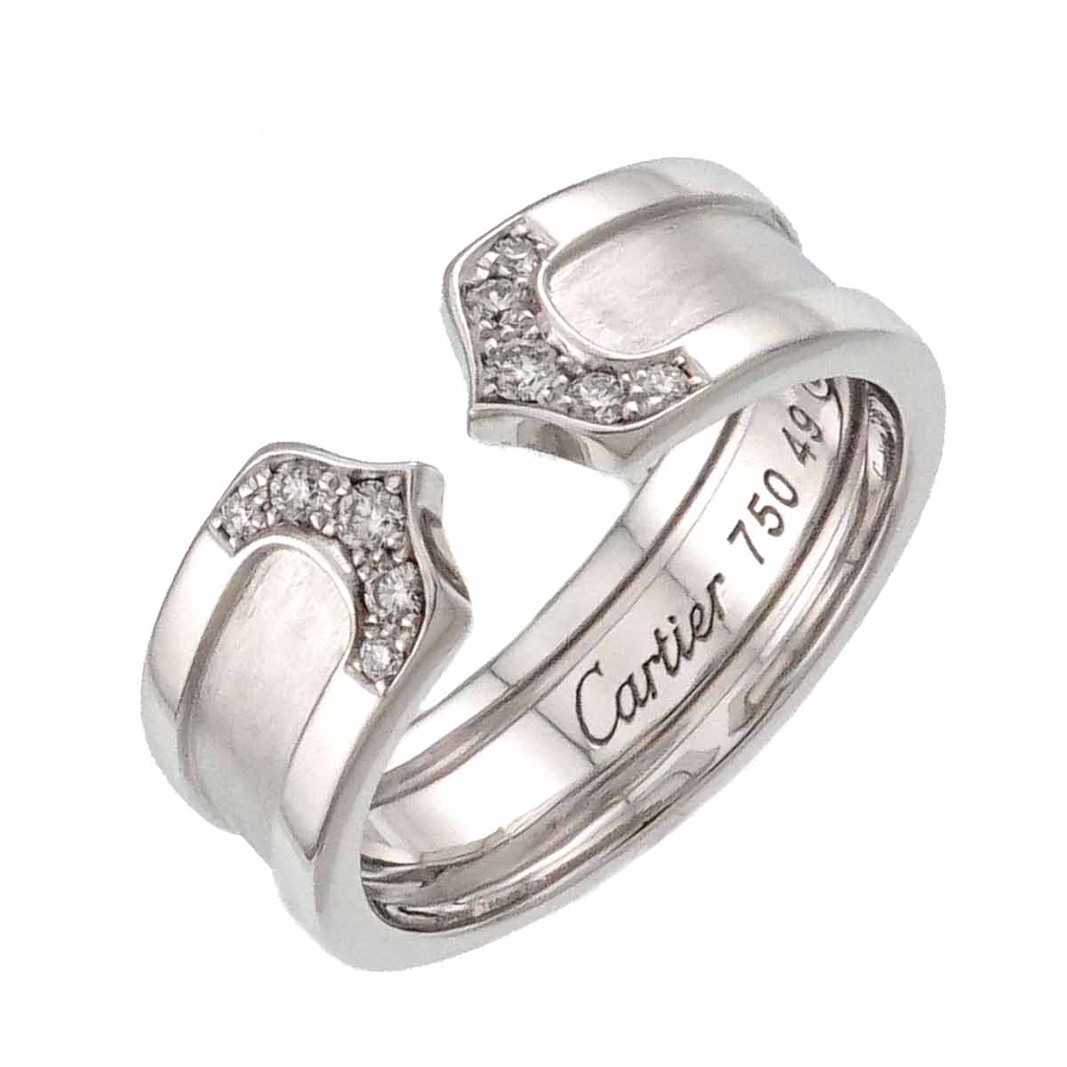 C2 Diamond SM Ring 18K WG 750 Size49 4.75-5(US)