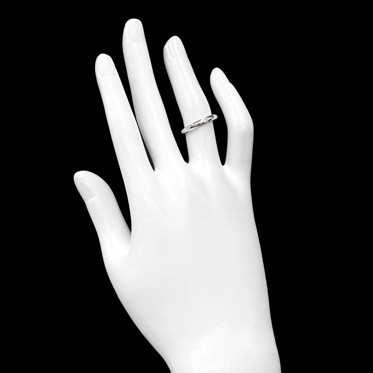 Stacking Band Ring Diamond 1P Platinum Size4.75-5(US)