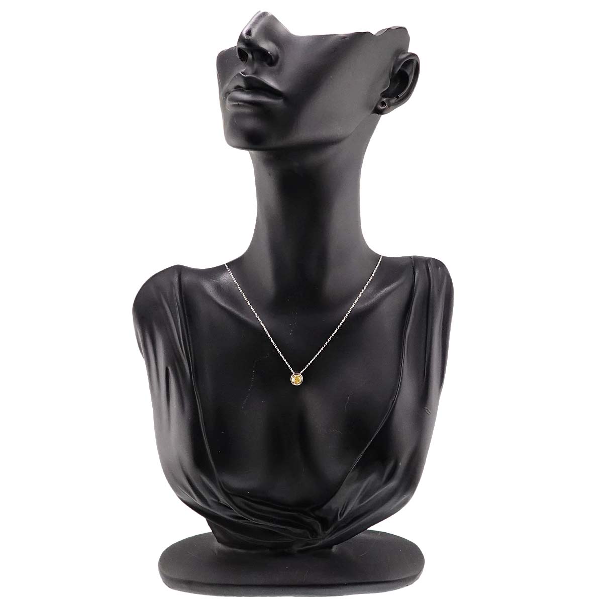 Yellow Diamond 0.35ct FY/IF Necklace Pt 18K YG 750