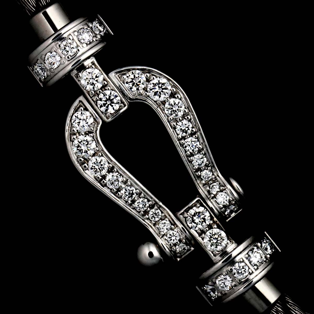 Force 10 Full Diamond Bracelet MM 18K WG 750 Steel size16