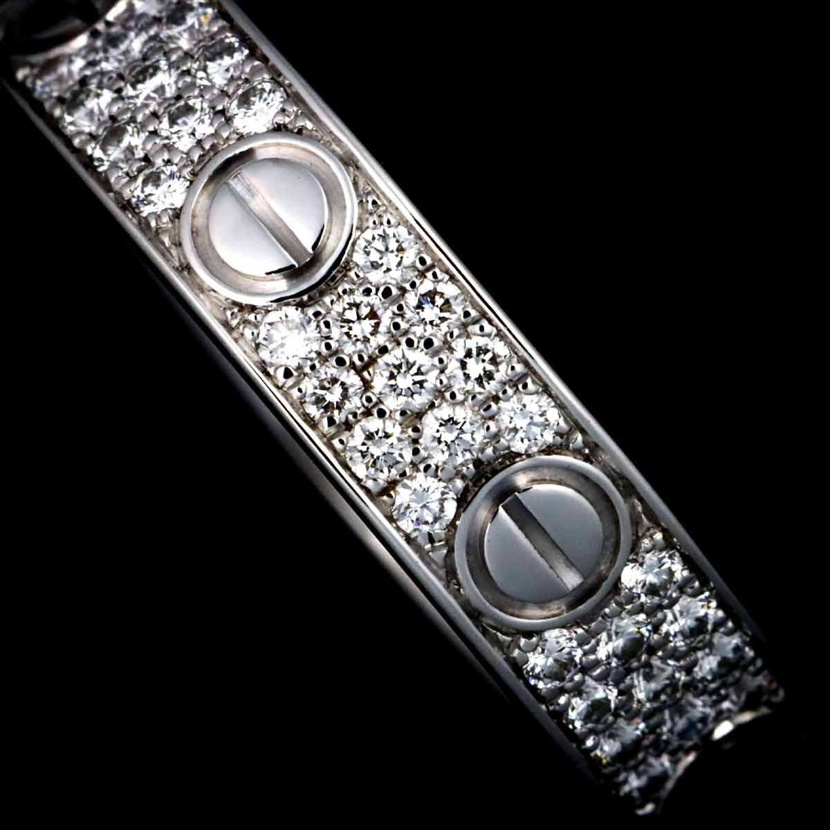 Mini Love Ring Full Pave Diamond 18K WG 750 size48 4.5(US)