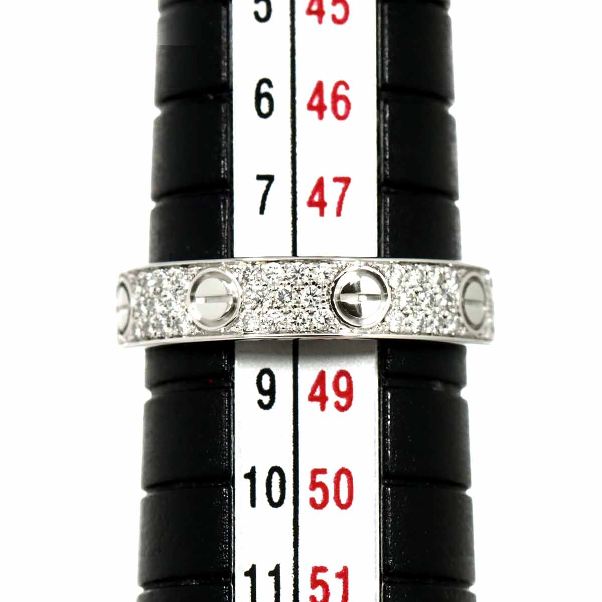 Mini Love Ring Full Pave Diamond 18K WG 750 size48 4.5(US)