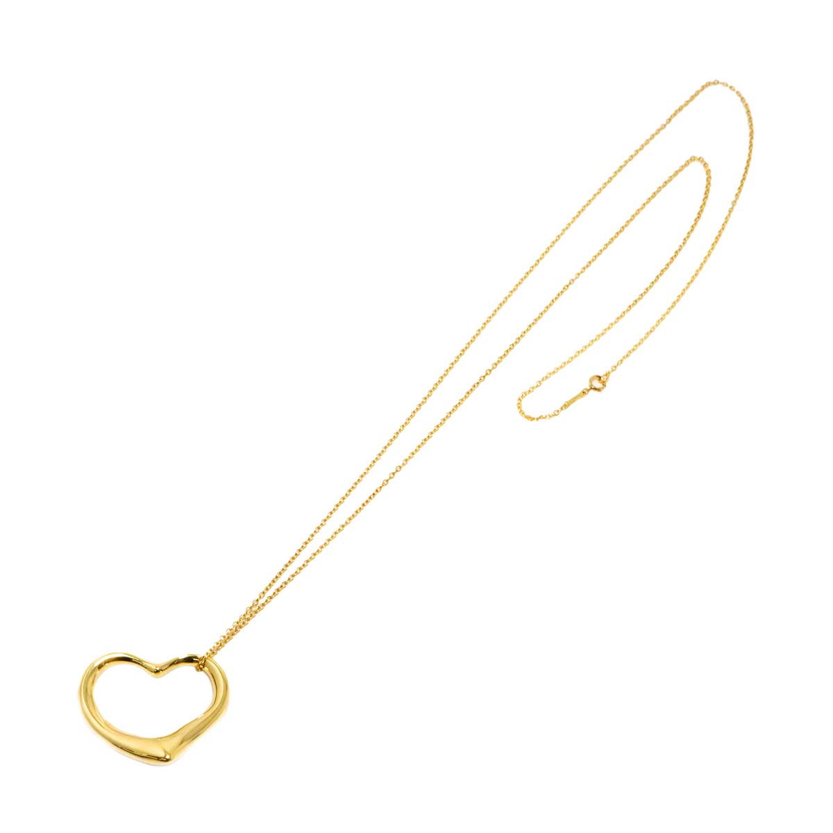 Open Heart Long Necklace 18K Yellow Gold 750