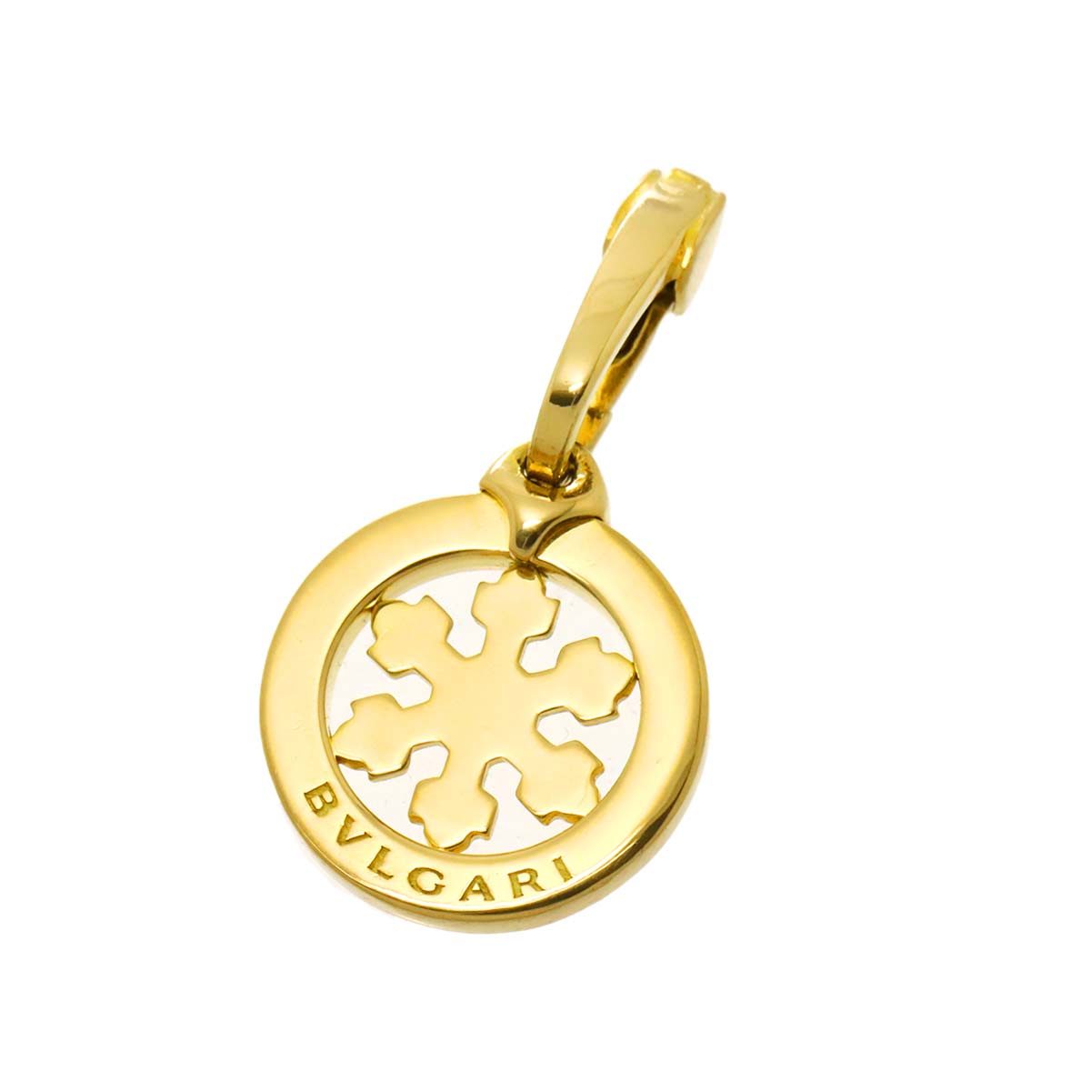 Tondo Snowflake Pendant Top 18K YG 750