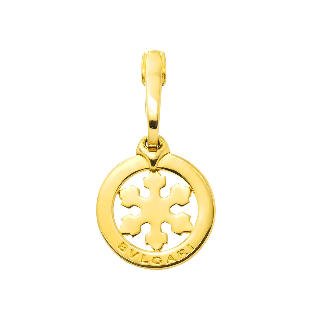 Tondo Snowflake Pendant Top 18K YG 750