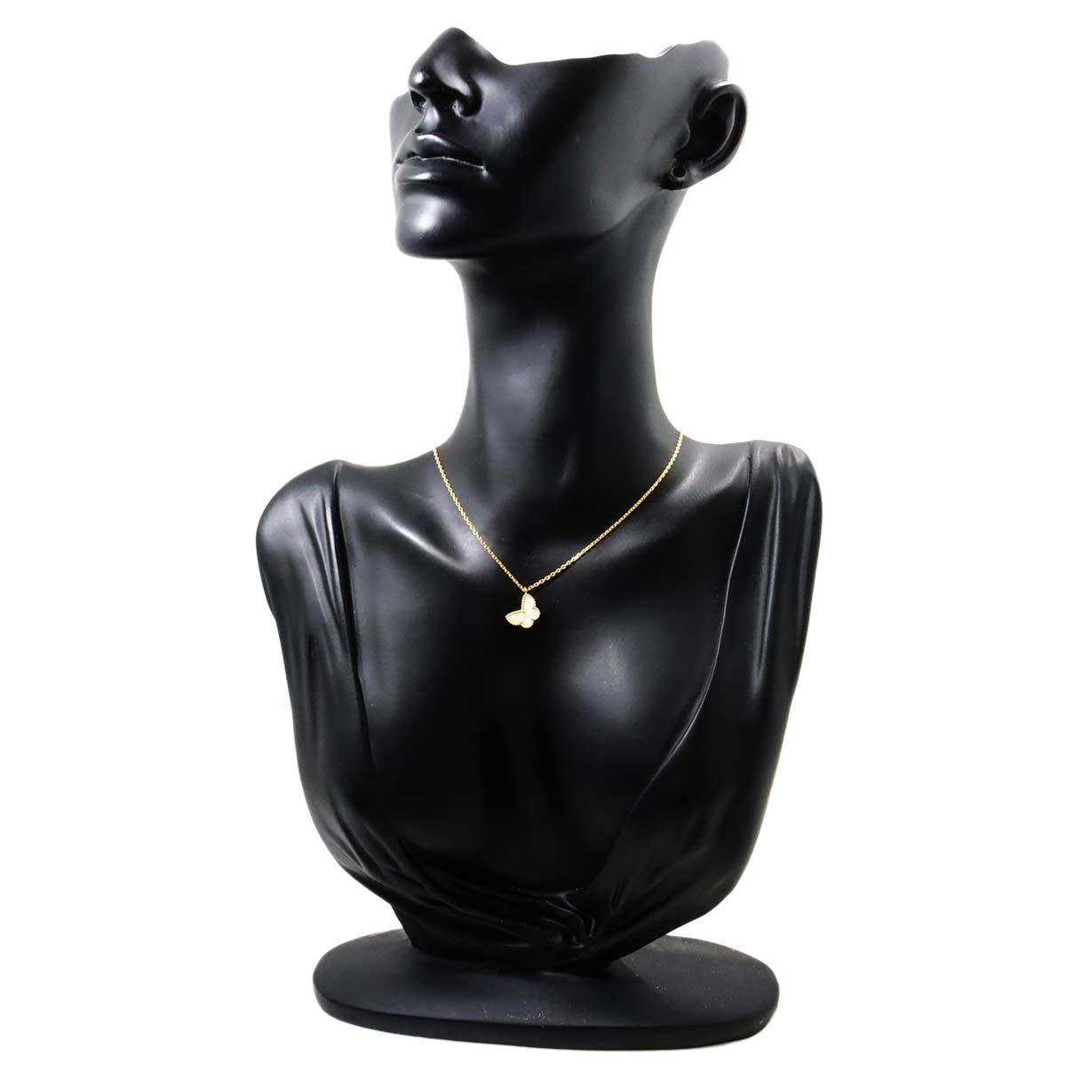 Sweet Alhambra Heart Mother of Pearl MOP Necklace 18K YG 750