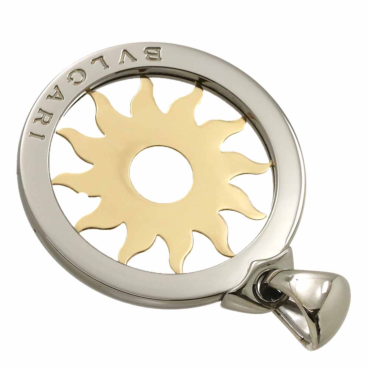 Tondo Sun Pendant Top 18K YG 750 SS